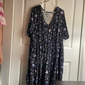 Torrid Halloween Elegant Black and Purple Women's Dress